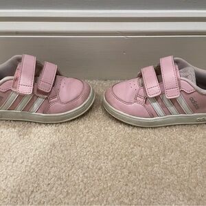 Adidas kids shoes size 9 - pink and white